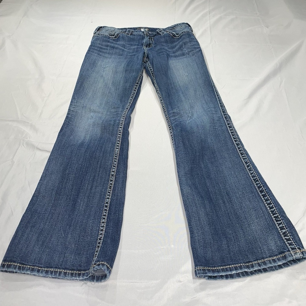 Silver‎ Jeans Co Suki Surplus Bootcut Jeans Blue Distressed W30 L32